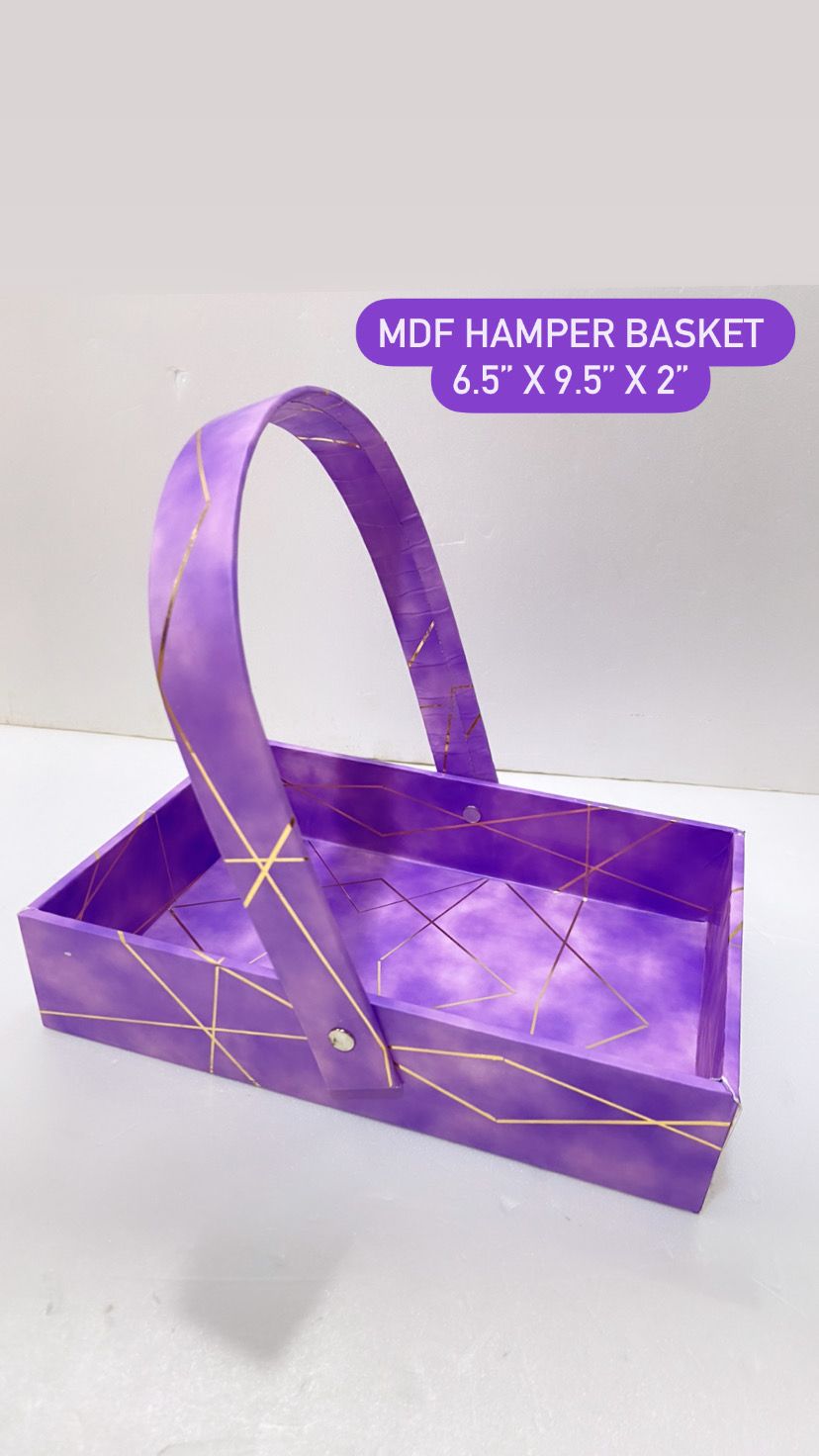 Purple MDF Hamper Basket