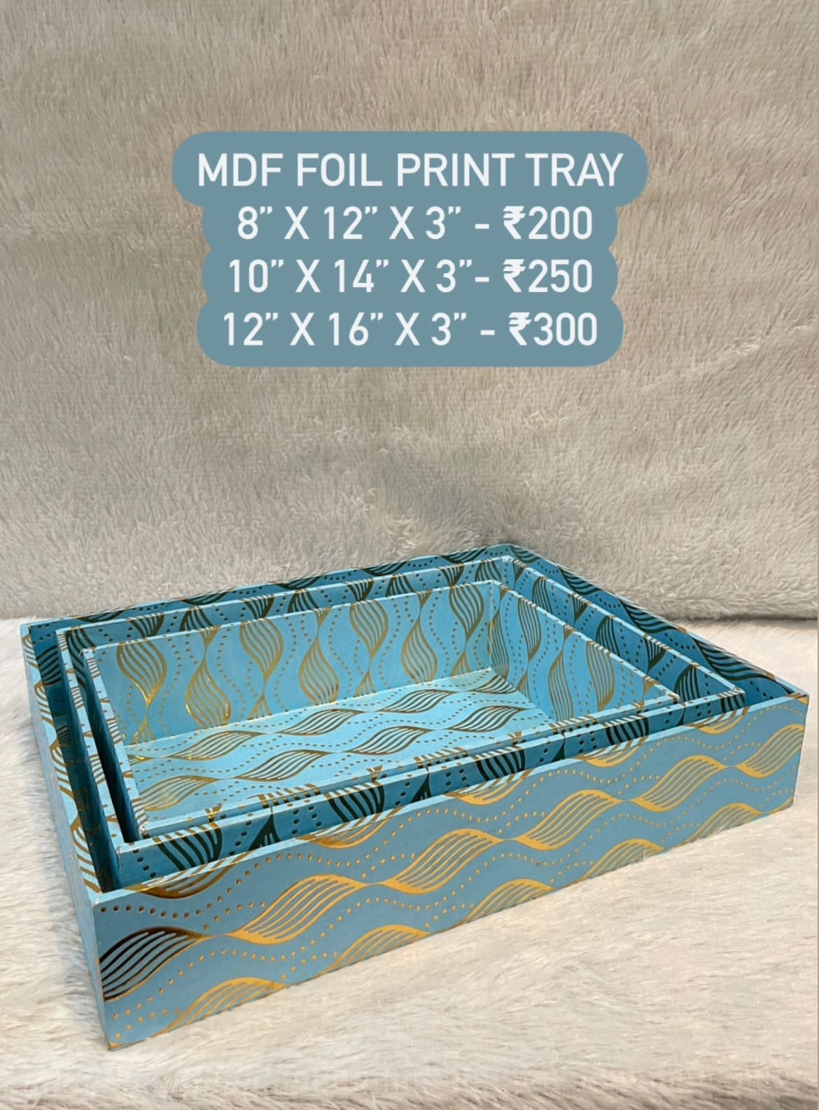 MDF Foil Print Tray