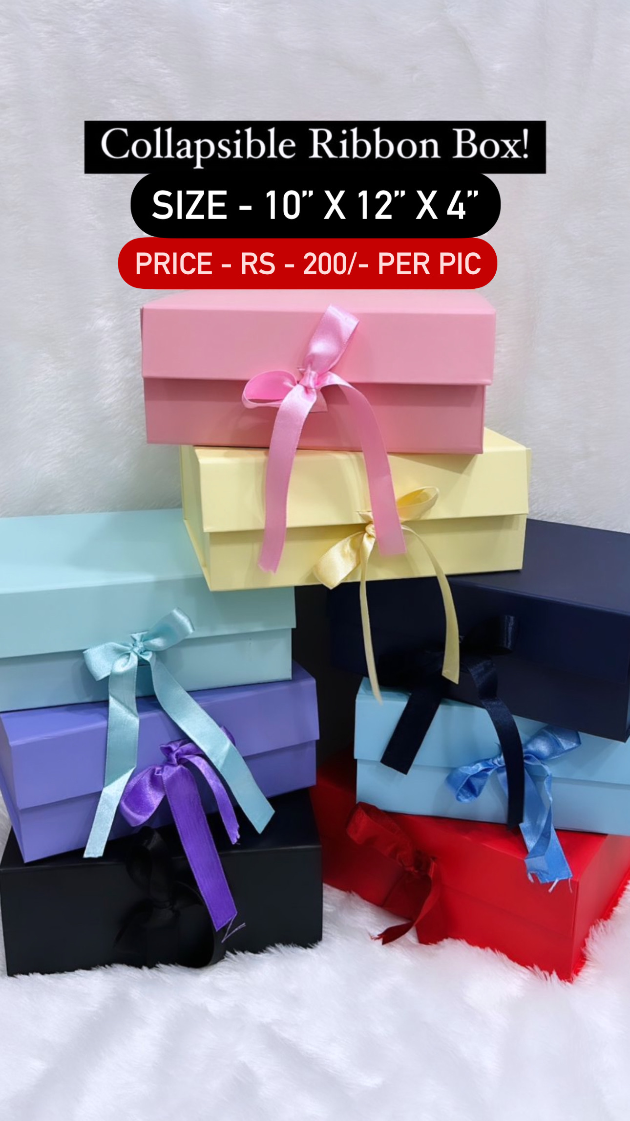 Collapsible Ribbon Box