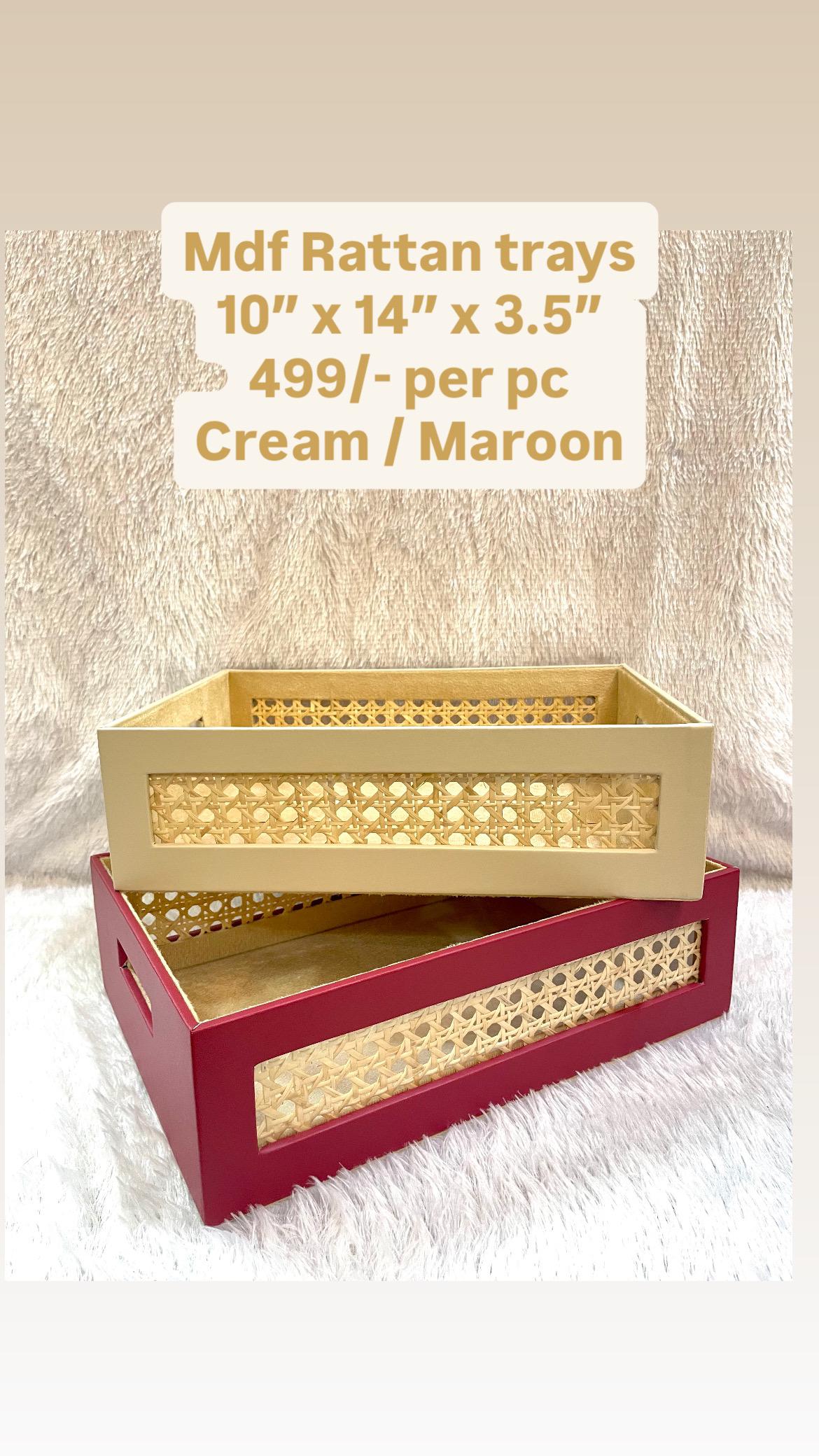 MDF Rattan Trays
