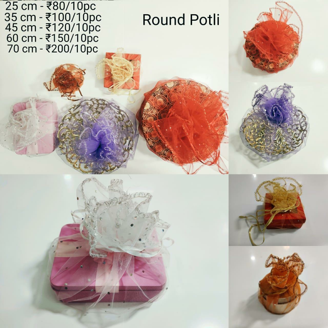 Round Potli Gift Bags