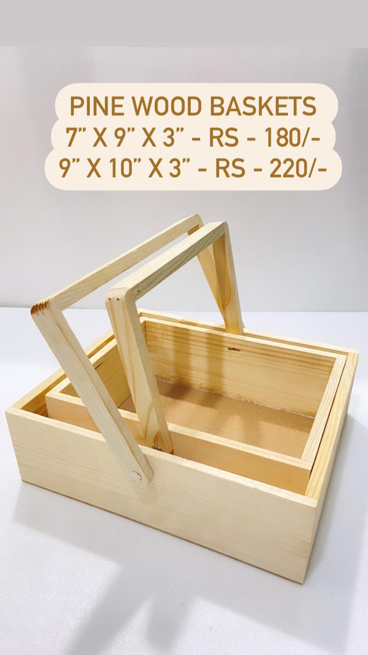 Pine Wood Basket