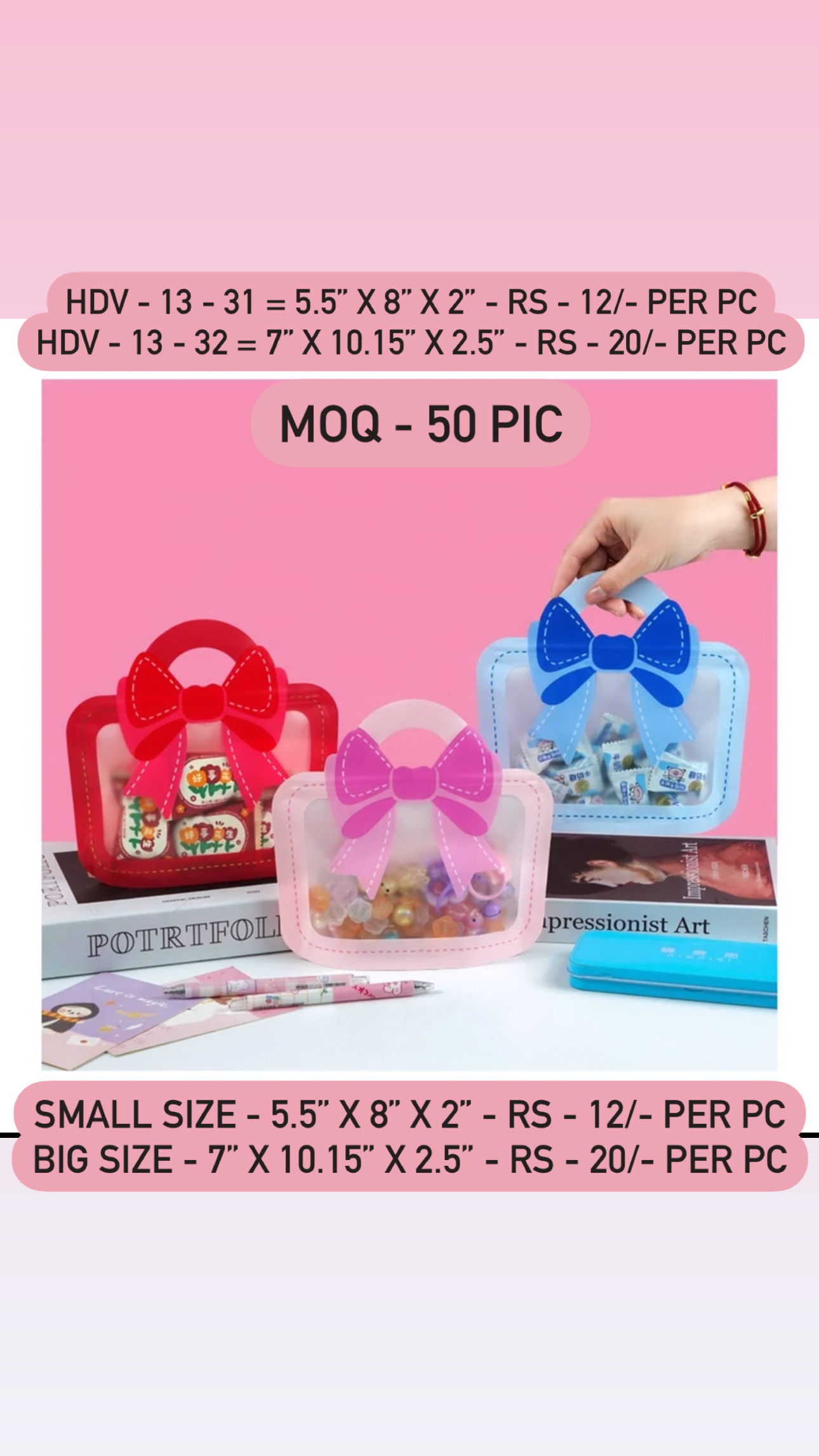 Bow Gift Handbag Box