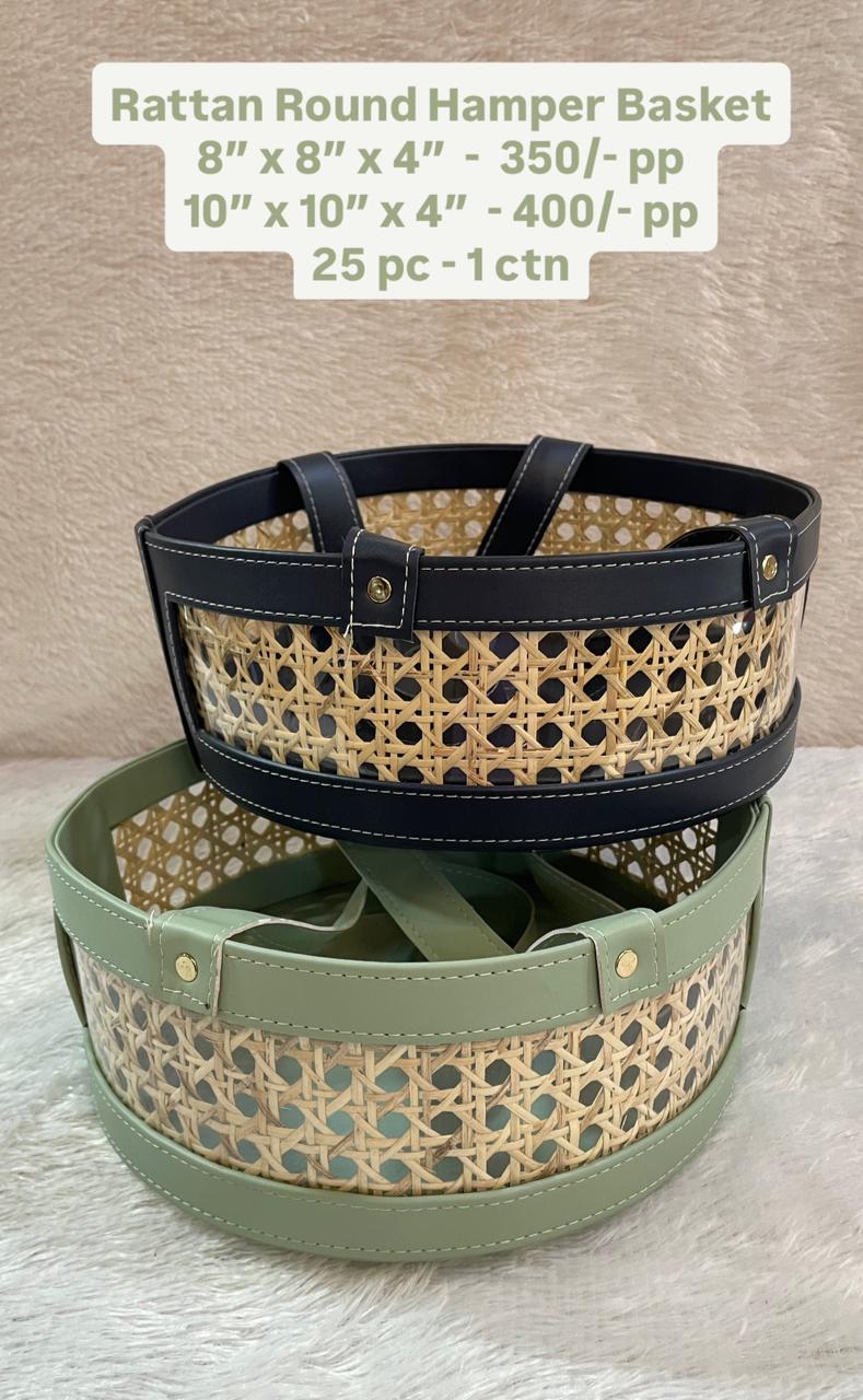 Rattan Round Hamper Basket