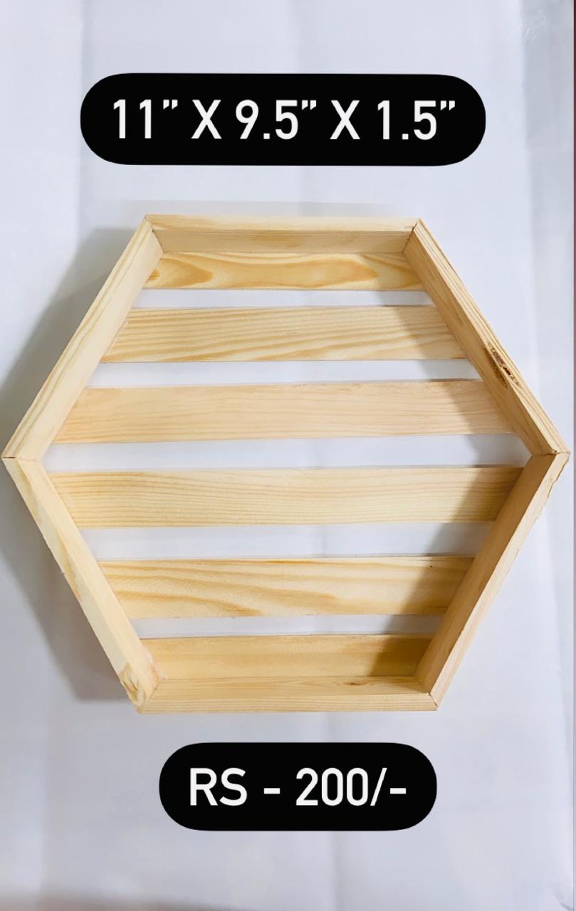 Hexagon Wooden Shelf