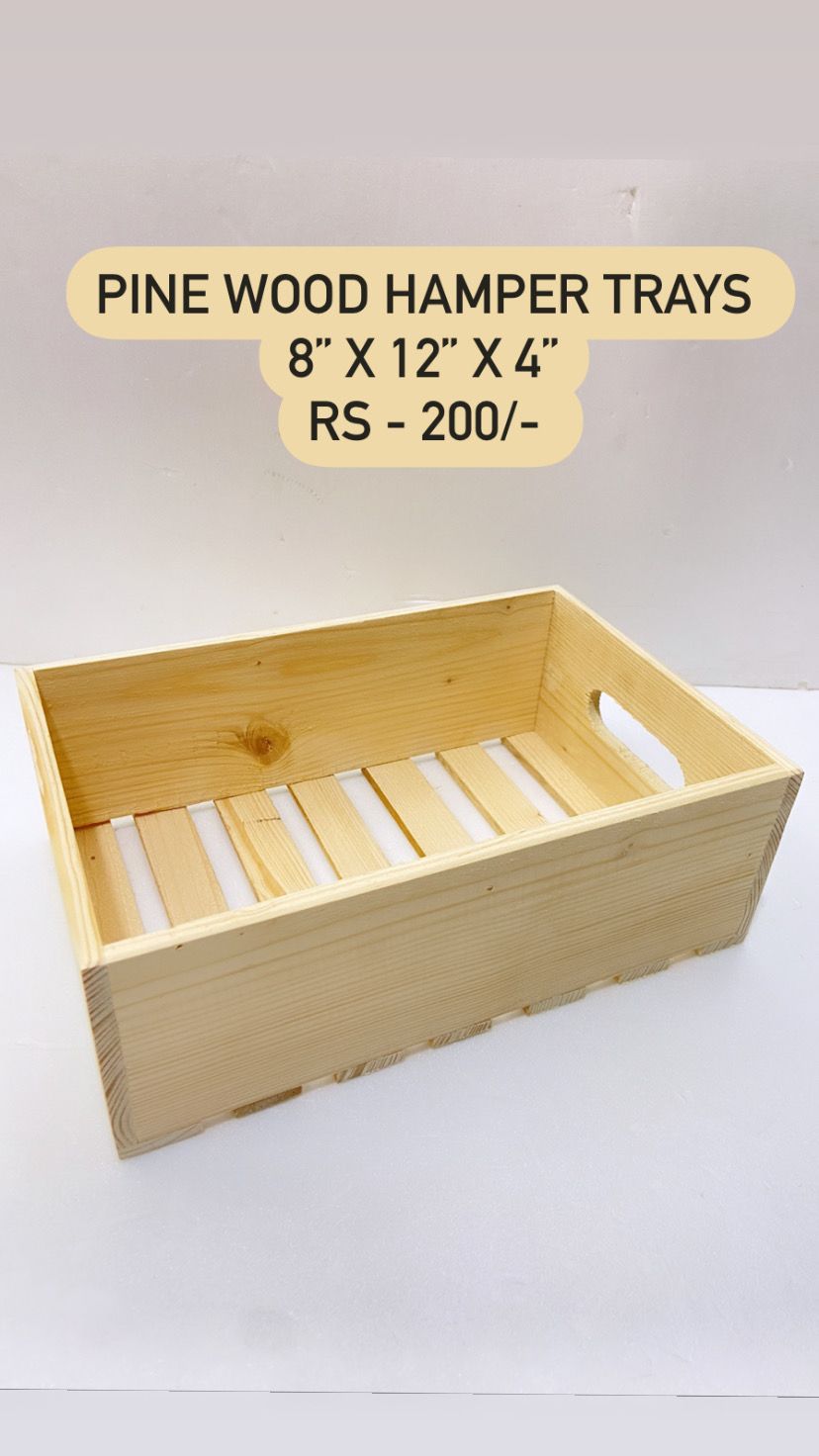 Pine Wood Hamper Tray