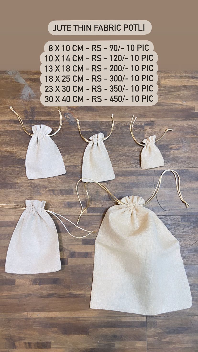Jute Thin Fabric Potli
