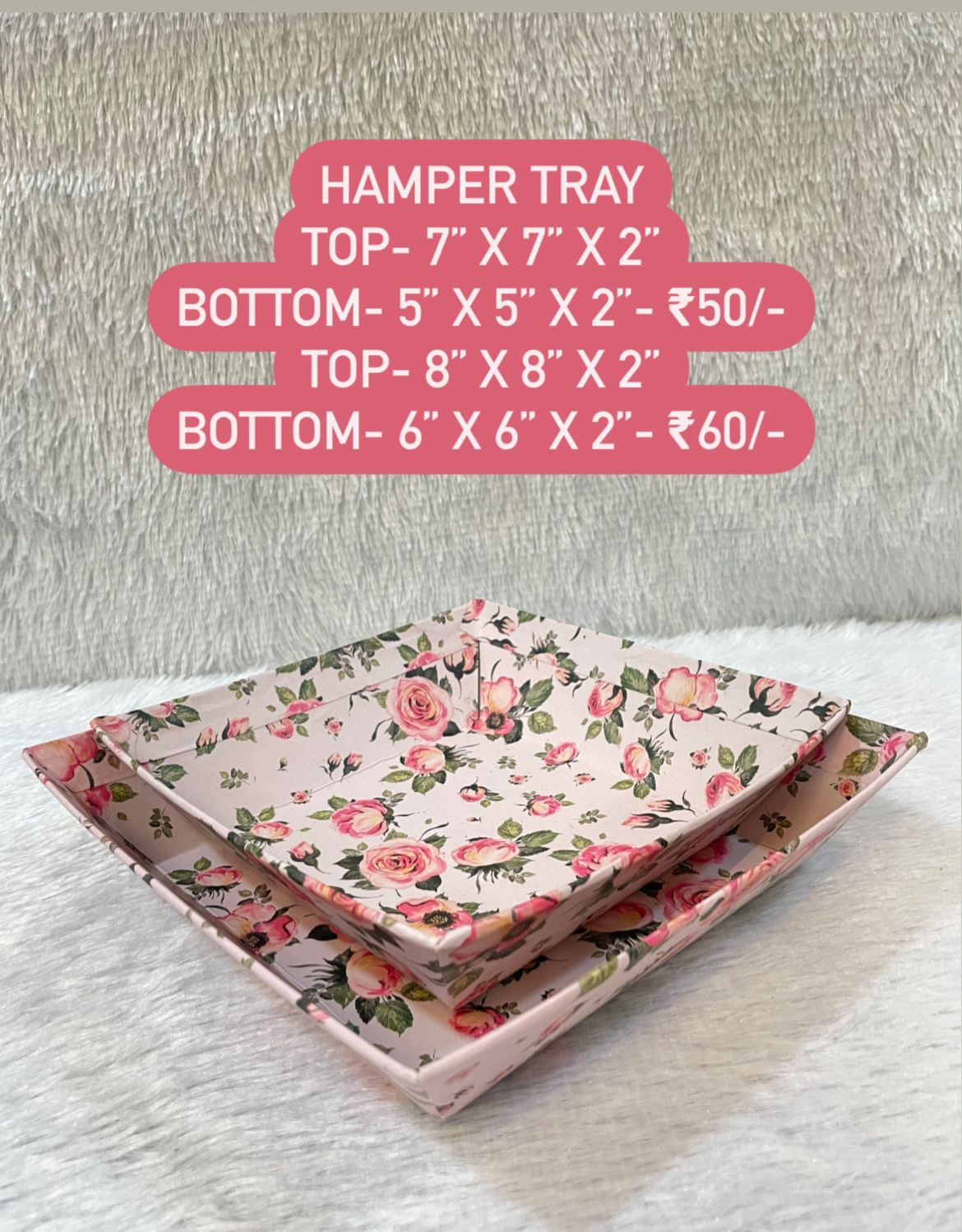 Floral Hamper Tray Set
