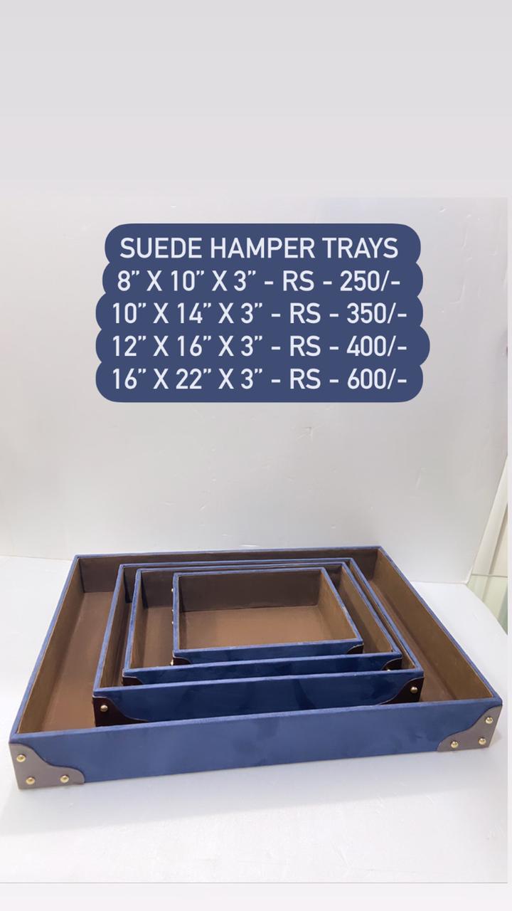 Suede Hamper Trays