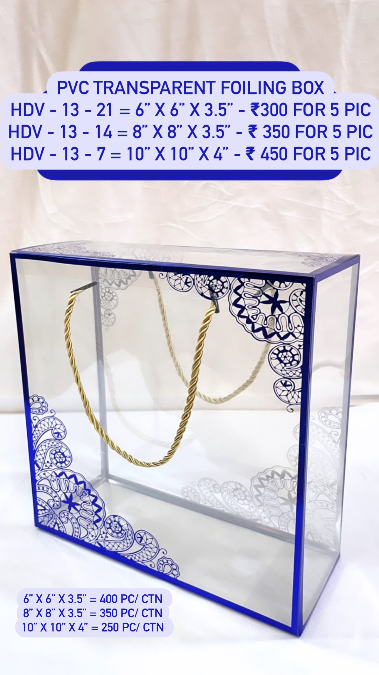 PVC Transparent Foiling Box