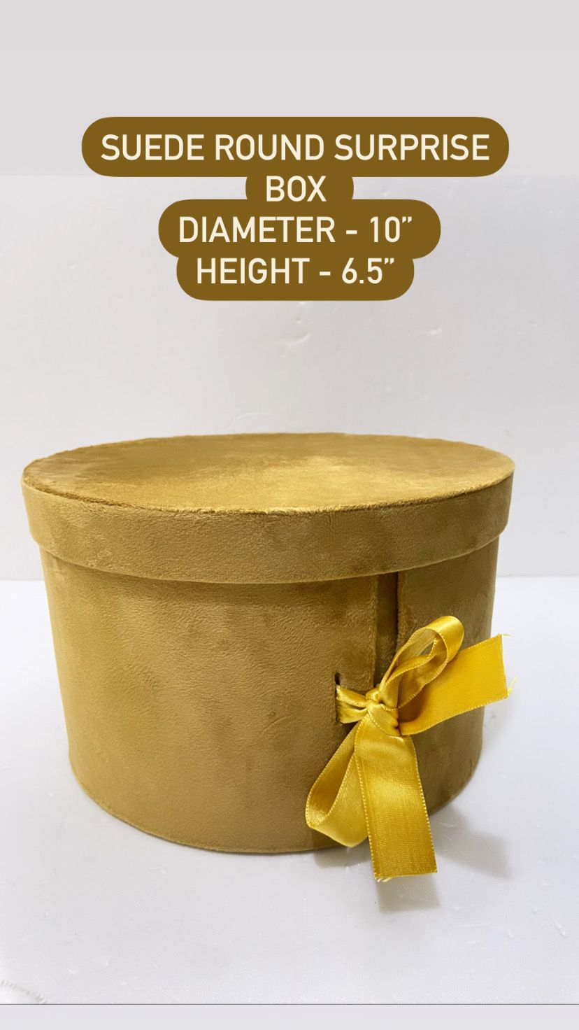 Suede Round Surprise Box
