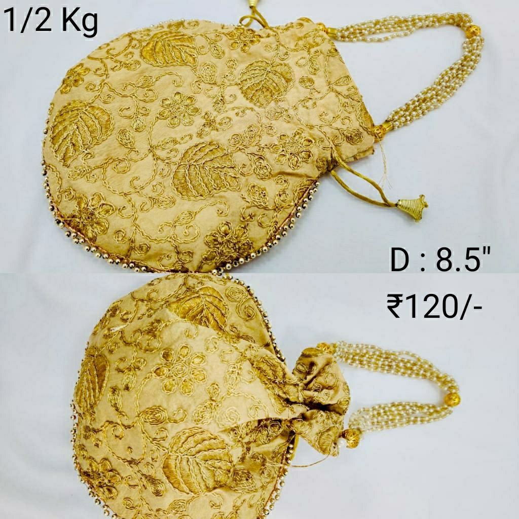 Designer Golden Potli Bag