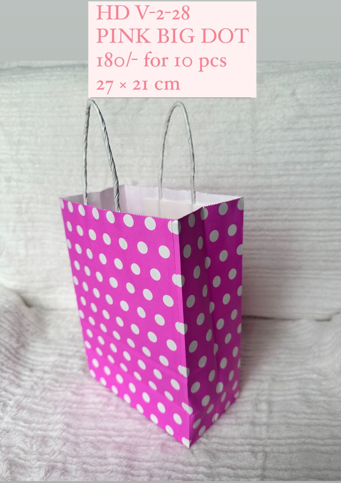 Pink Big Dot Gift Bag