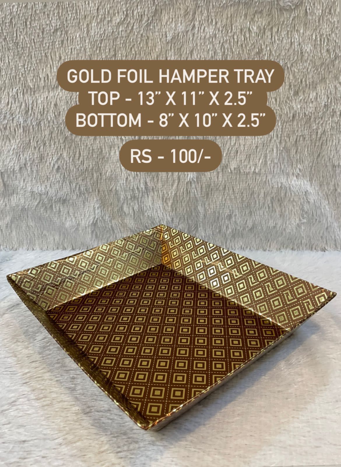 Gold Foil Hamper Tray