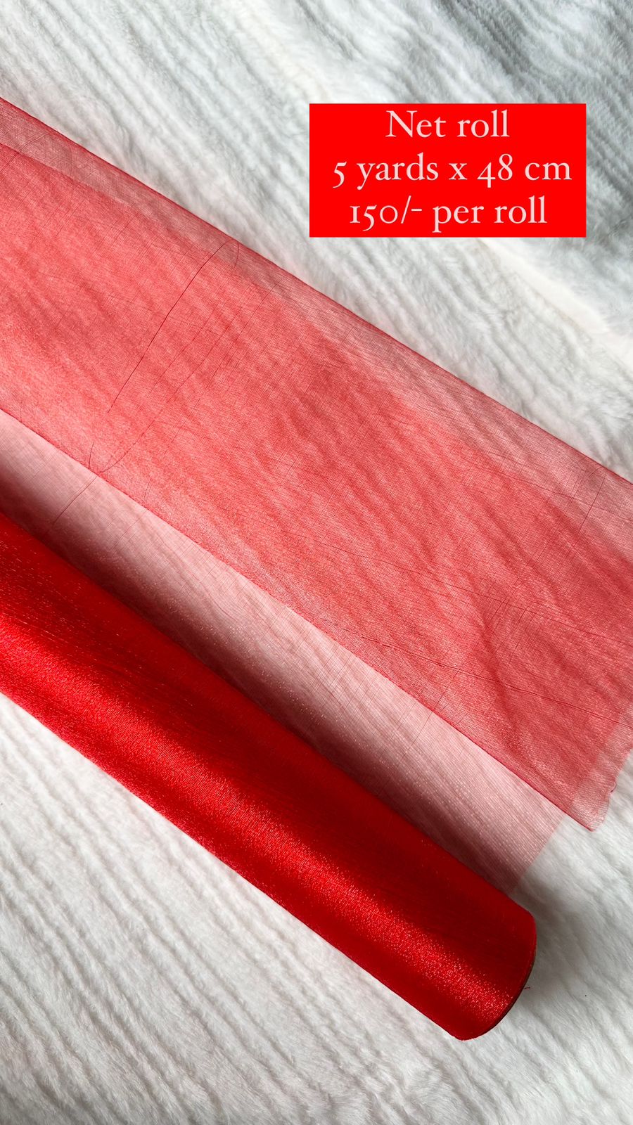Red Net Fabric Roll
