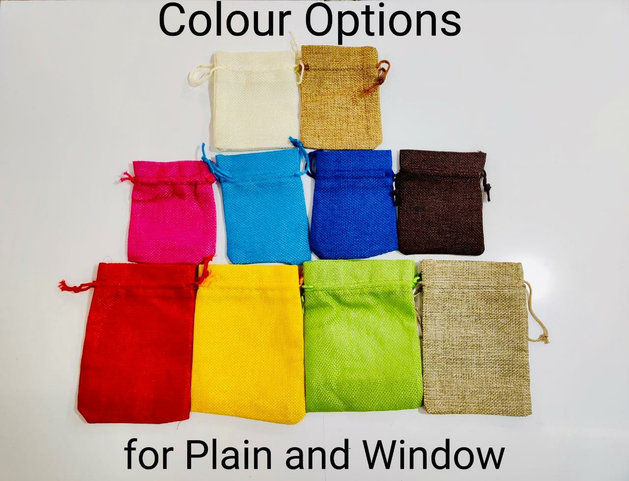 Drawstring Jute Gift Pouches