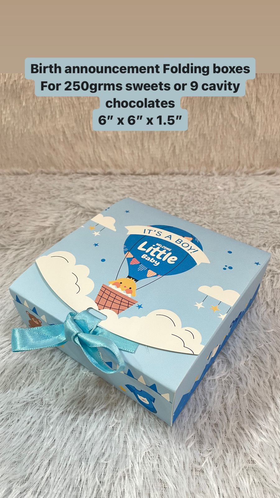 Birth Announcement Folding Box