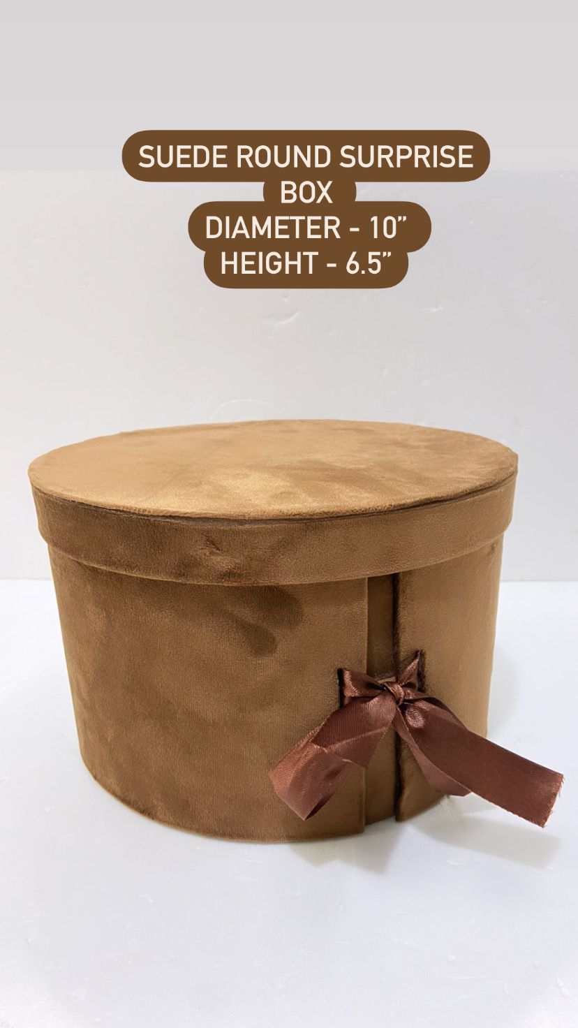 Suede Round Surprise Box