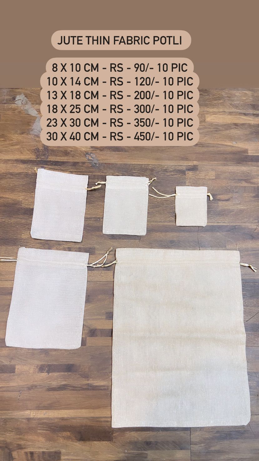 Jute Thin Fabric Potli