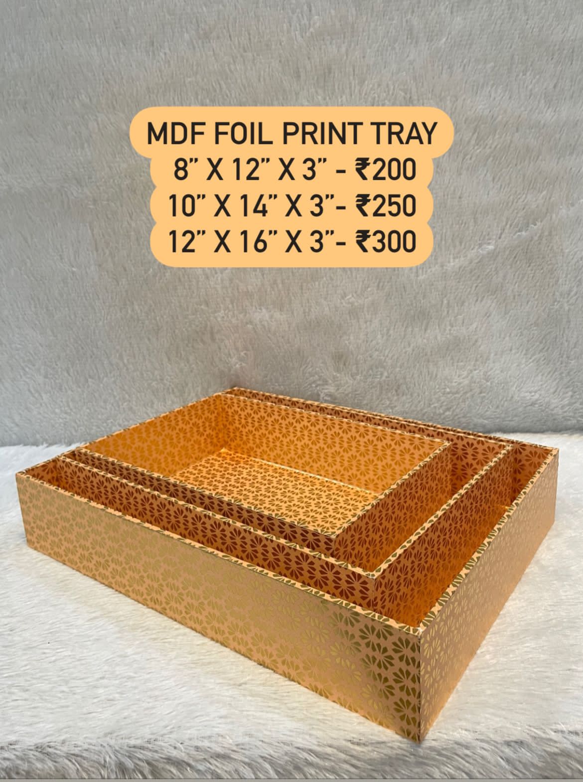 MDF Foil Print Tray