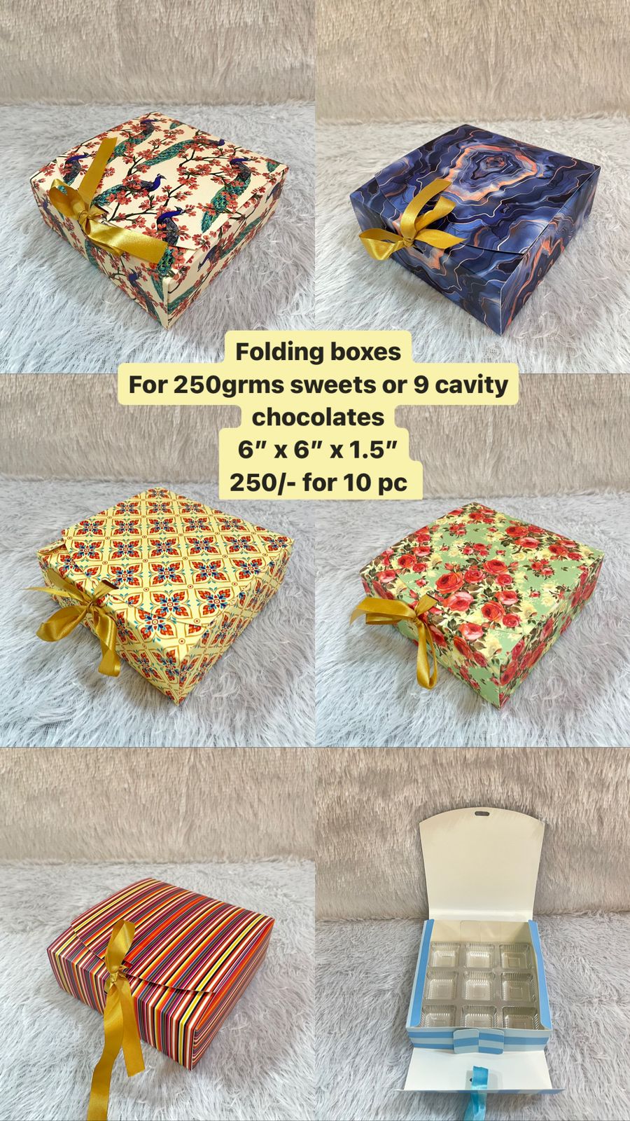 Decorative Folding Sweet Boxes