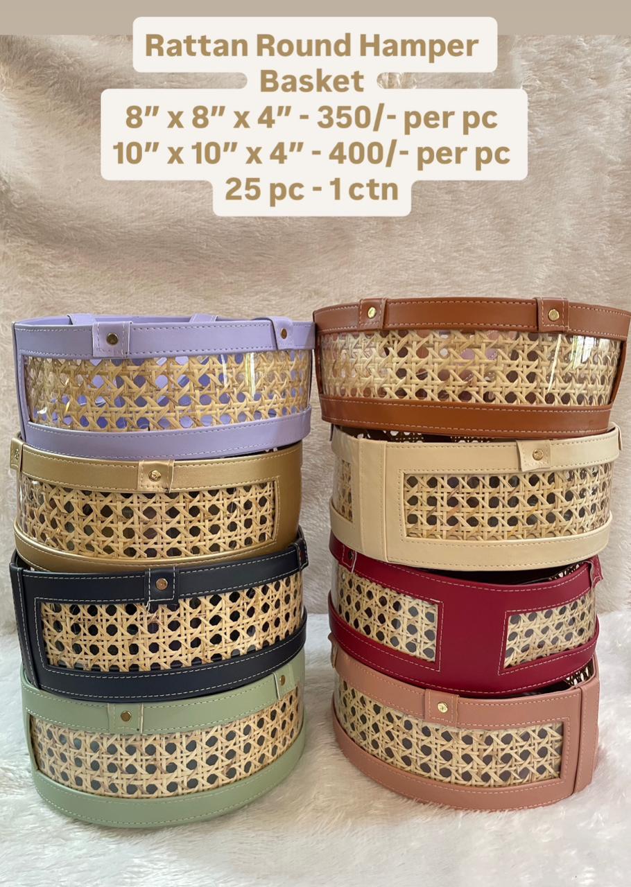 Rattan Round Hamper Basket