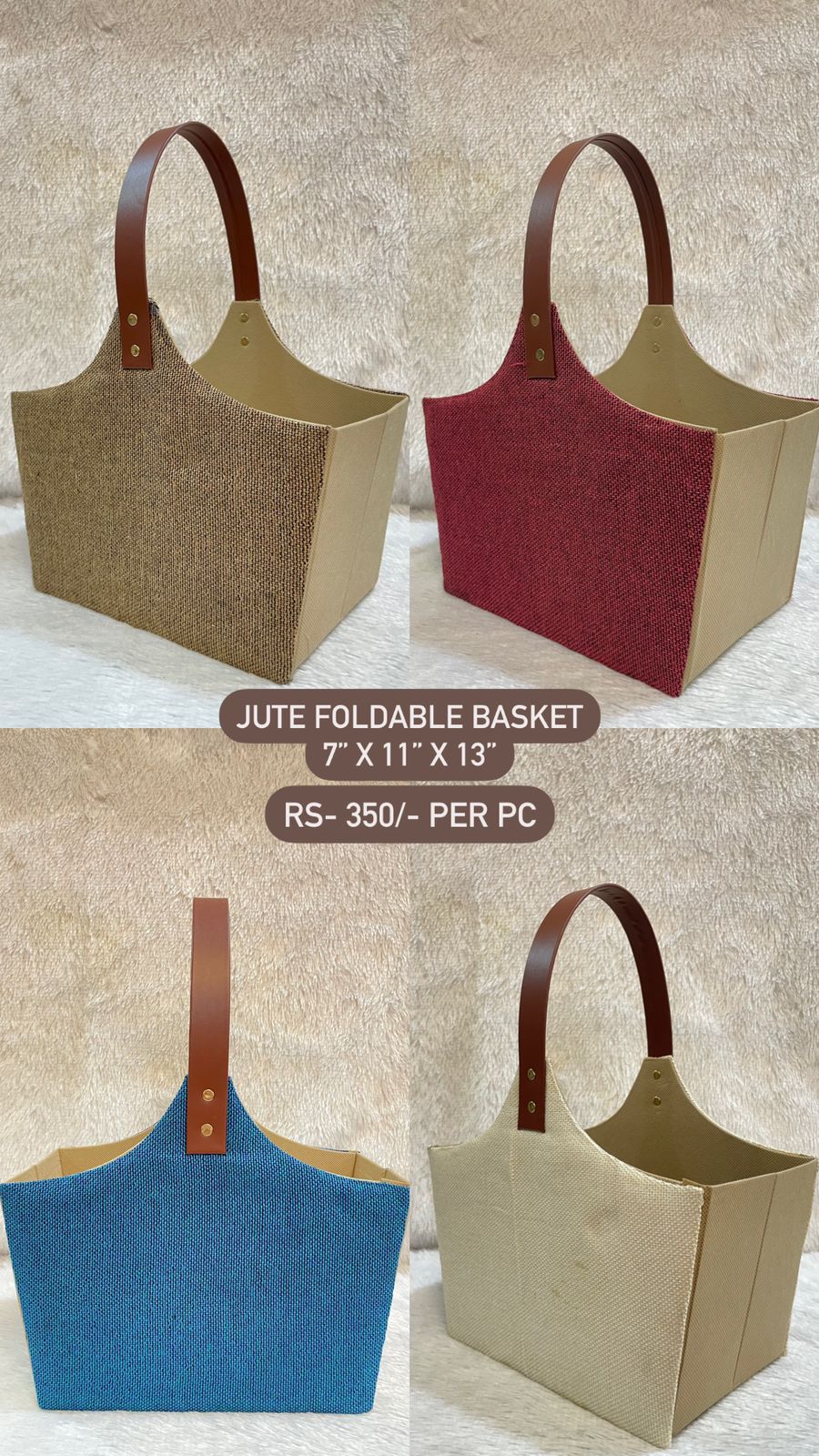 Jute Foldable Basket