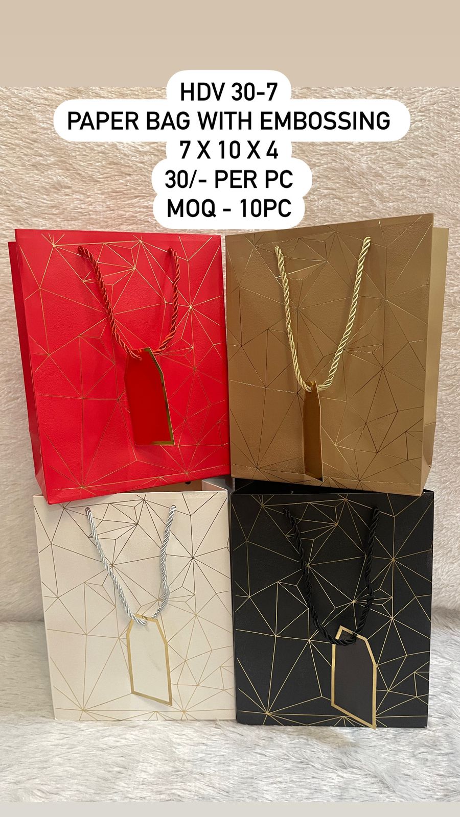 Embossed Paper Gift Bag