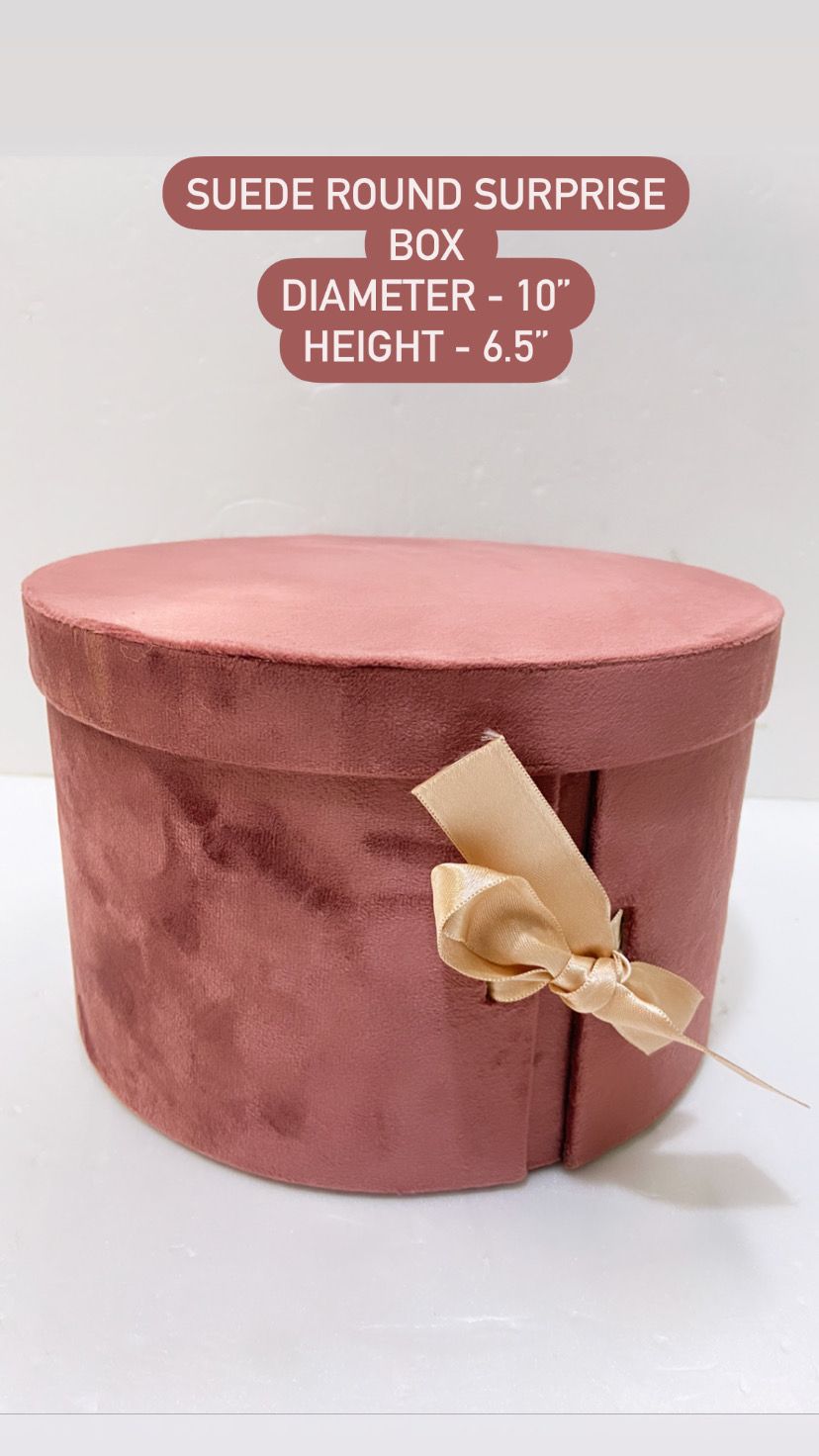 Suede Round Surprise Box