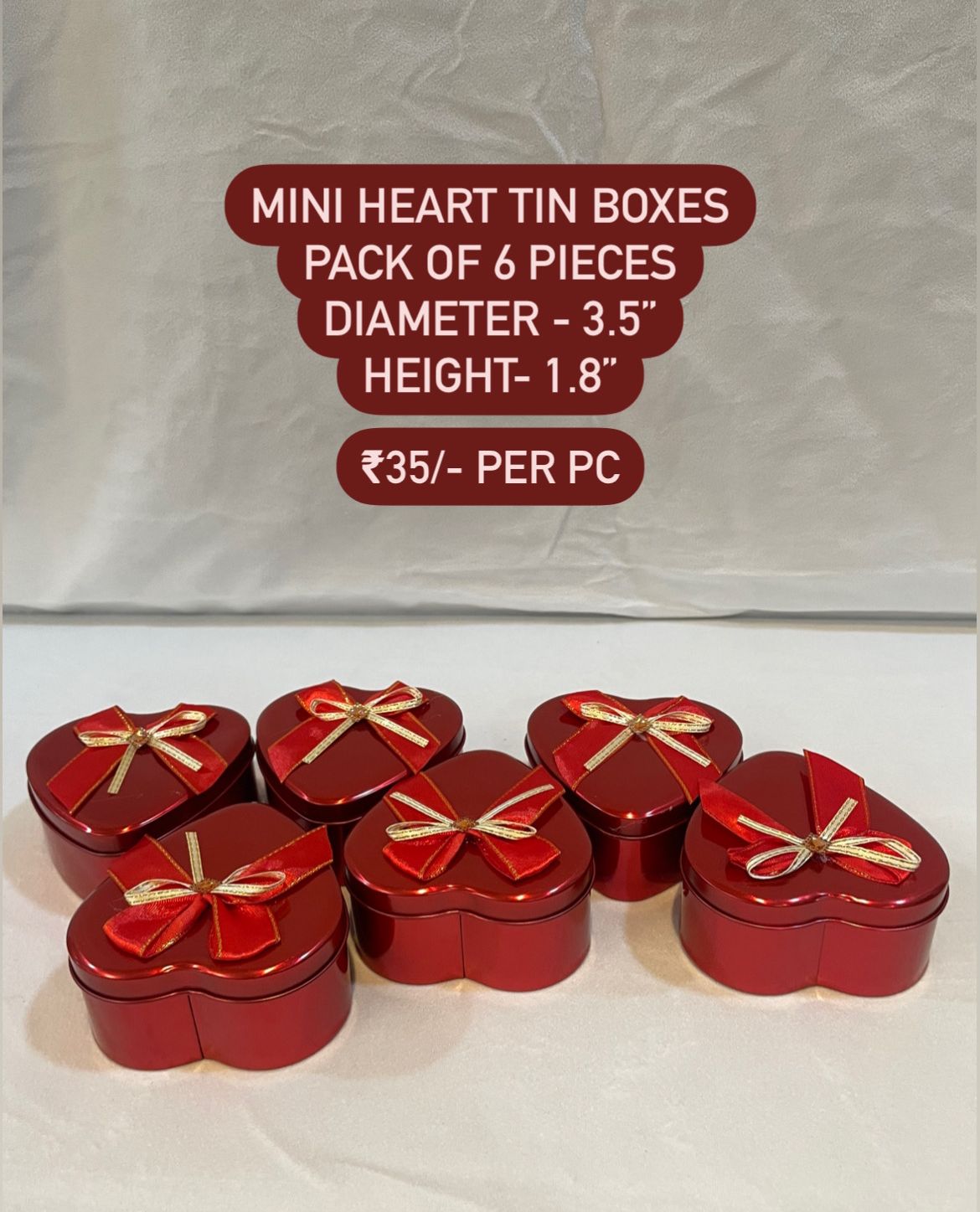Mini Heart Tin Box Set