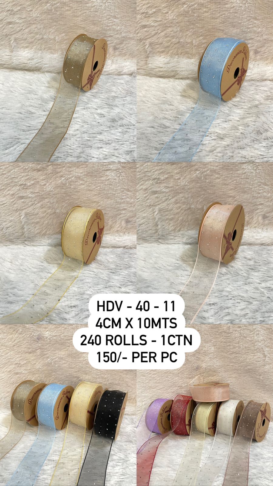 Decorative Mesh Ribbon Roll