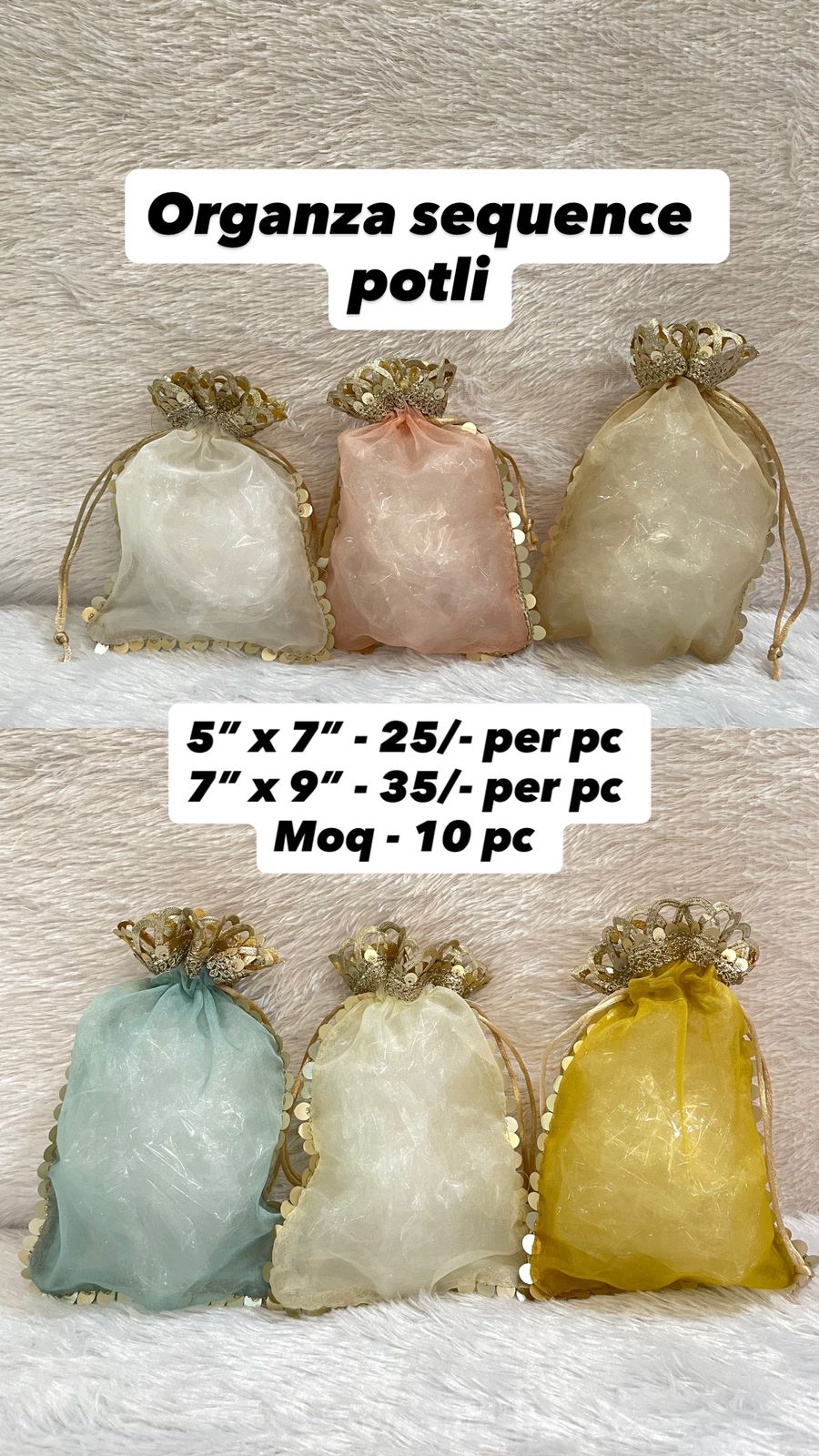 Organza Sequence Potli