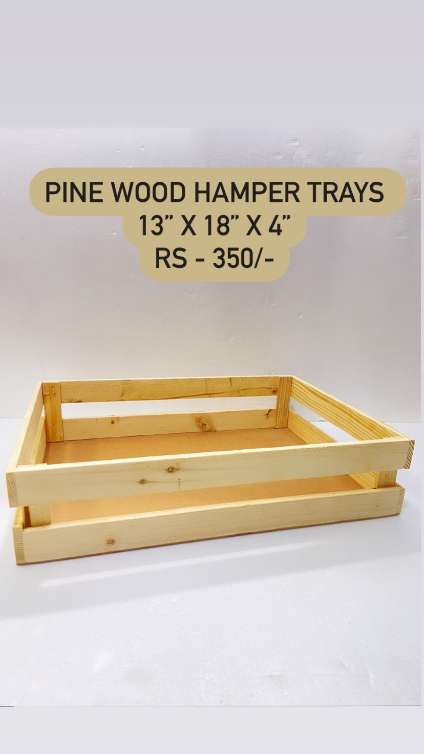 Pine Wood Hamper Tray