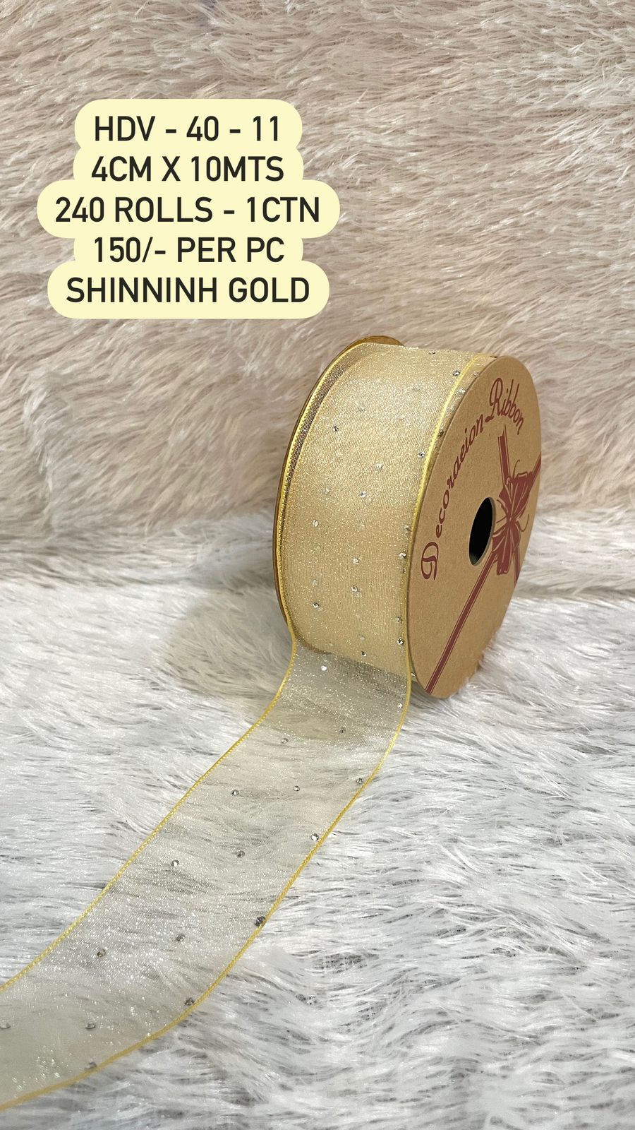 Shimmering Gold Ribbon Roll