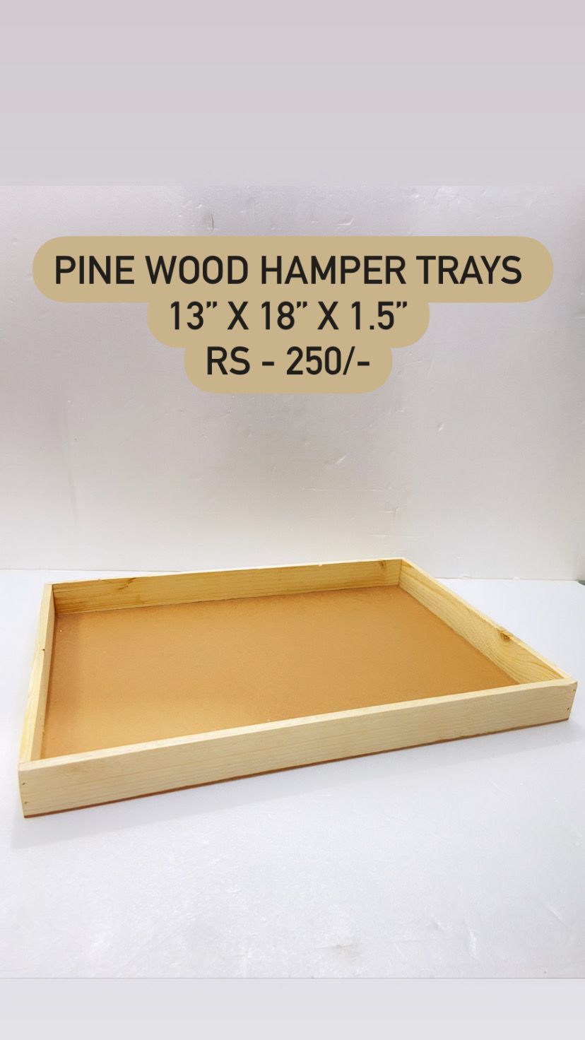 Pine Wood Hamper Tray