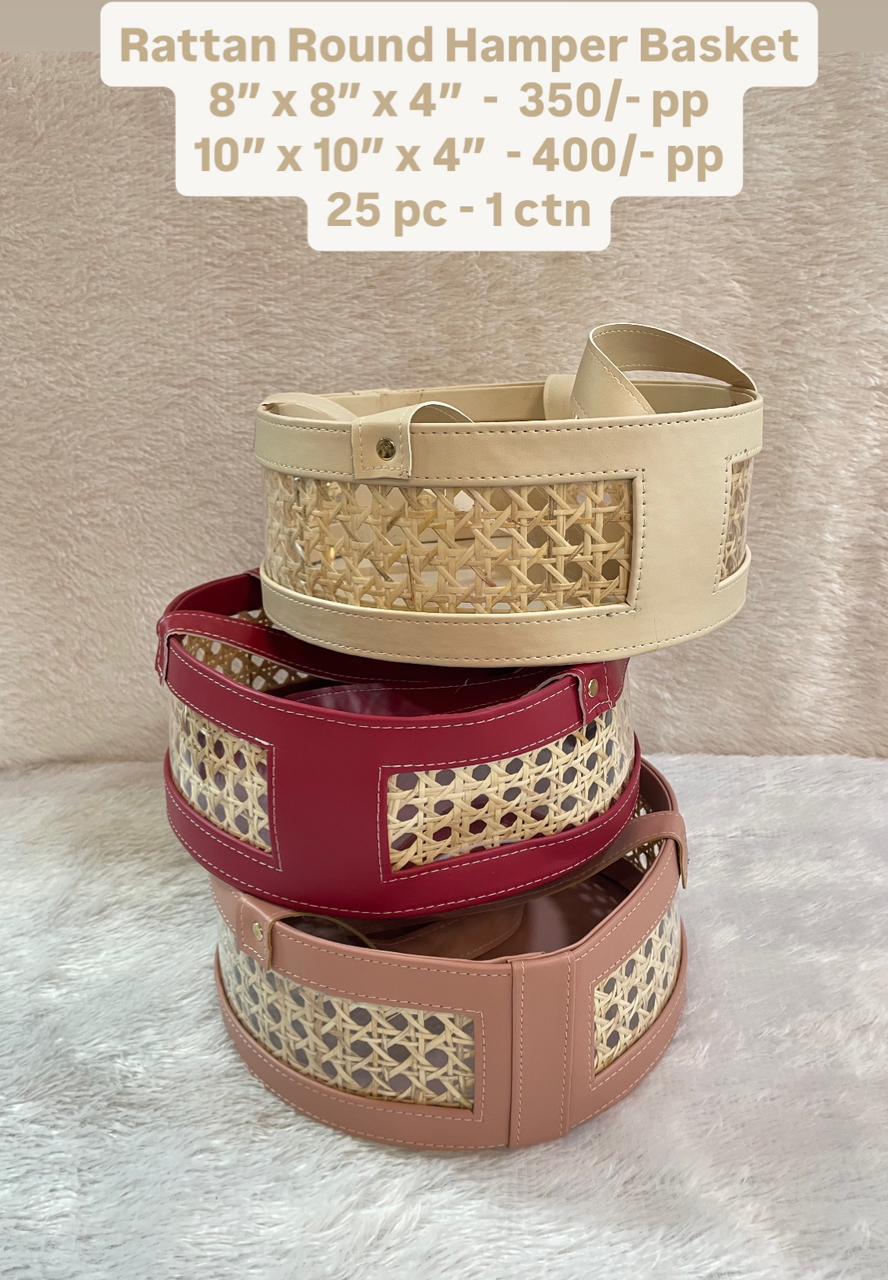 Rattan Round Hamper Basket