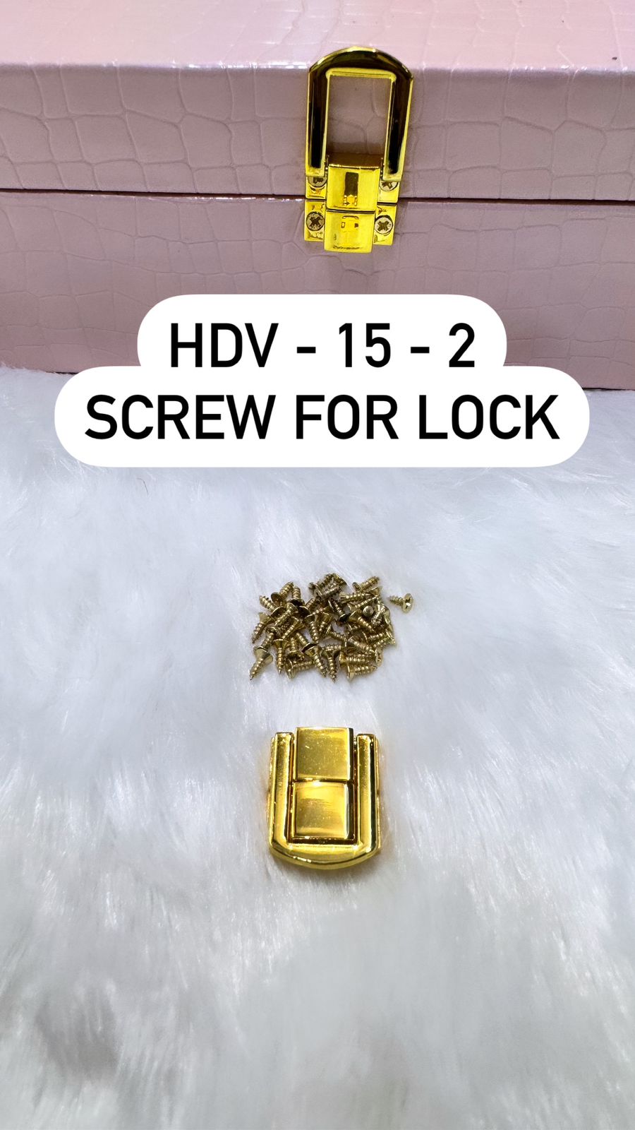 Gold Latch Lock with Screws