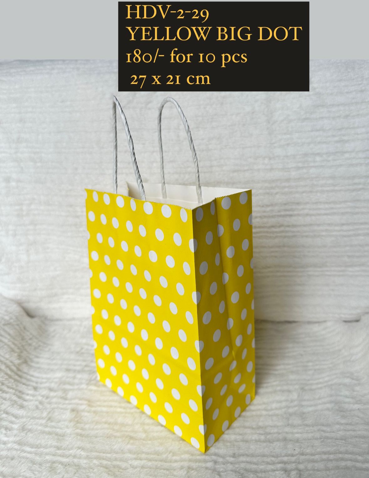 Yellow Polka Dot Gift Bag