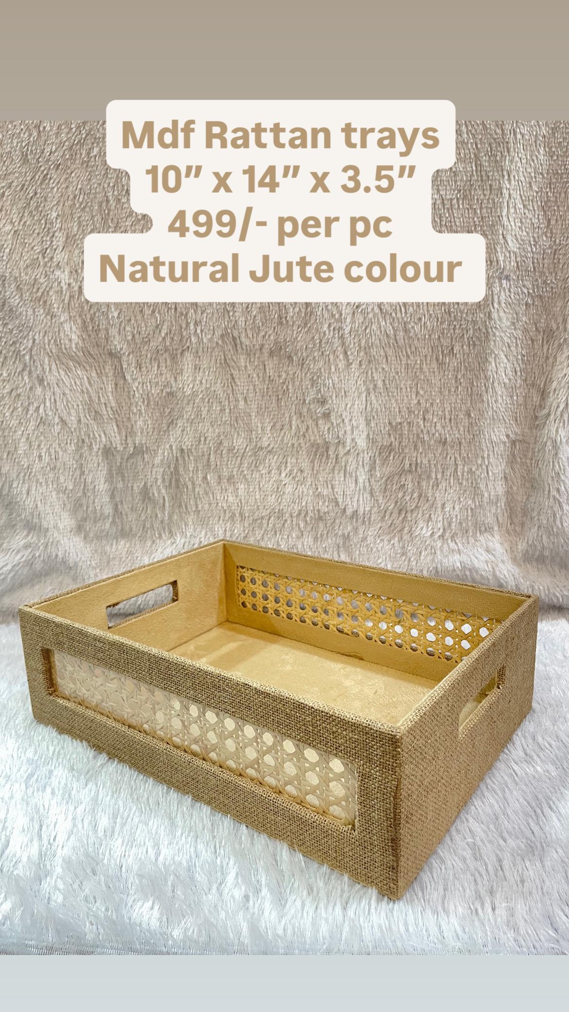 MDF Rattan Tray