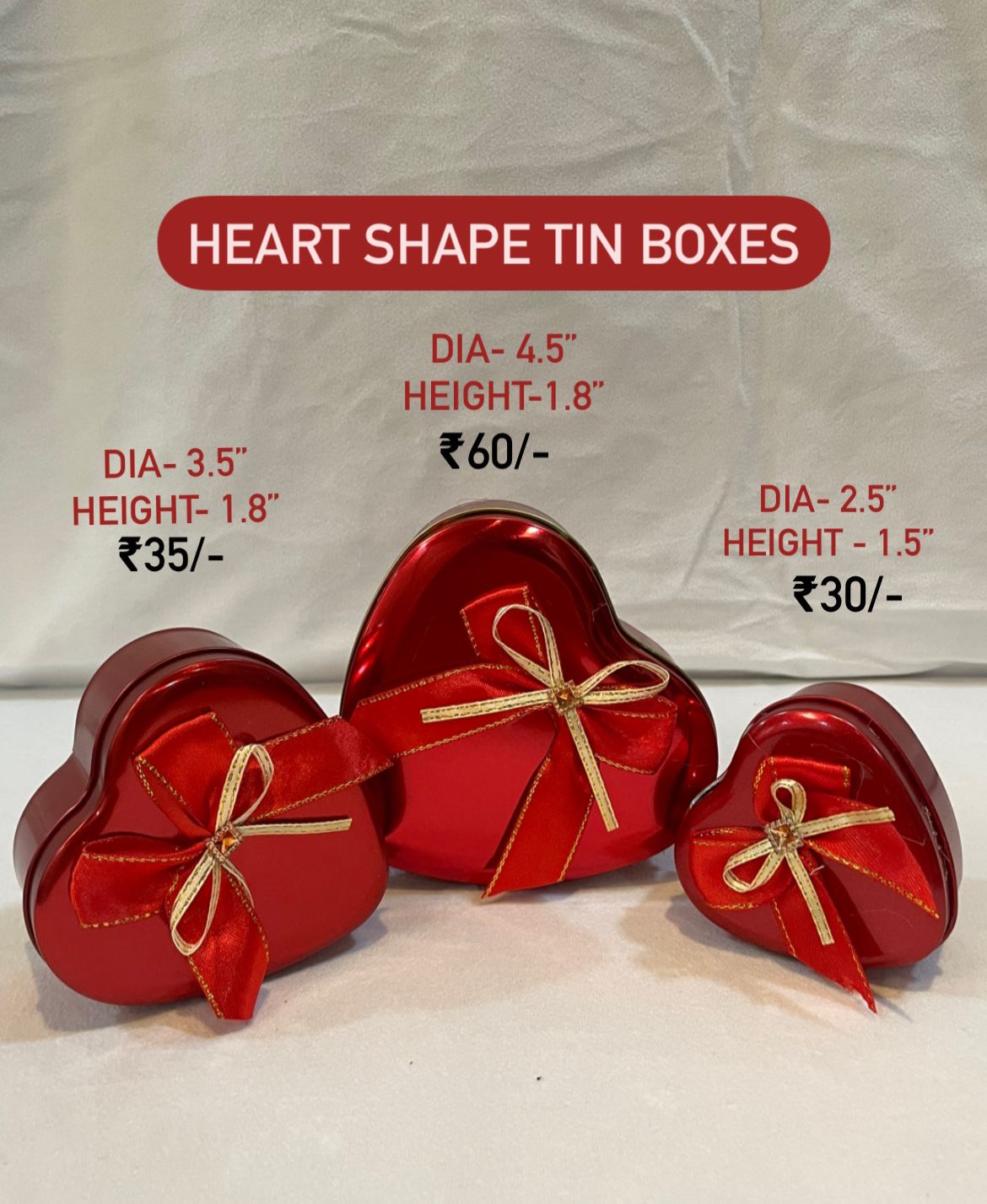 Heart Shape Tin Box (Large)