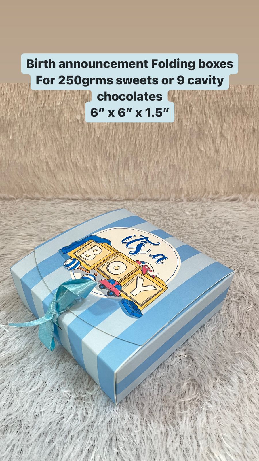 Birth Announcement Folding Box