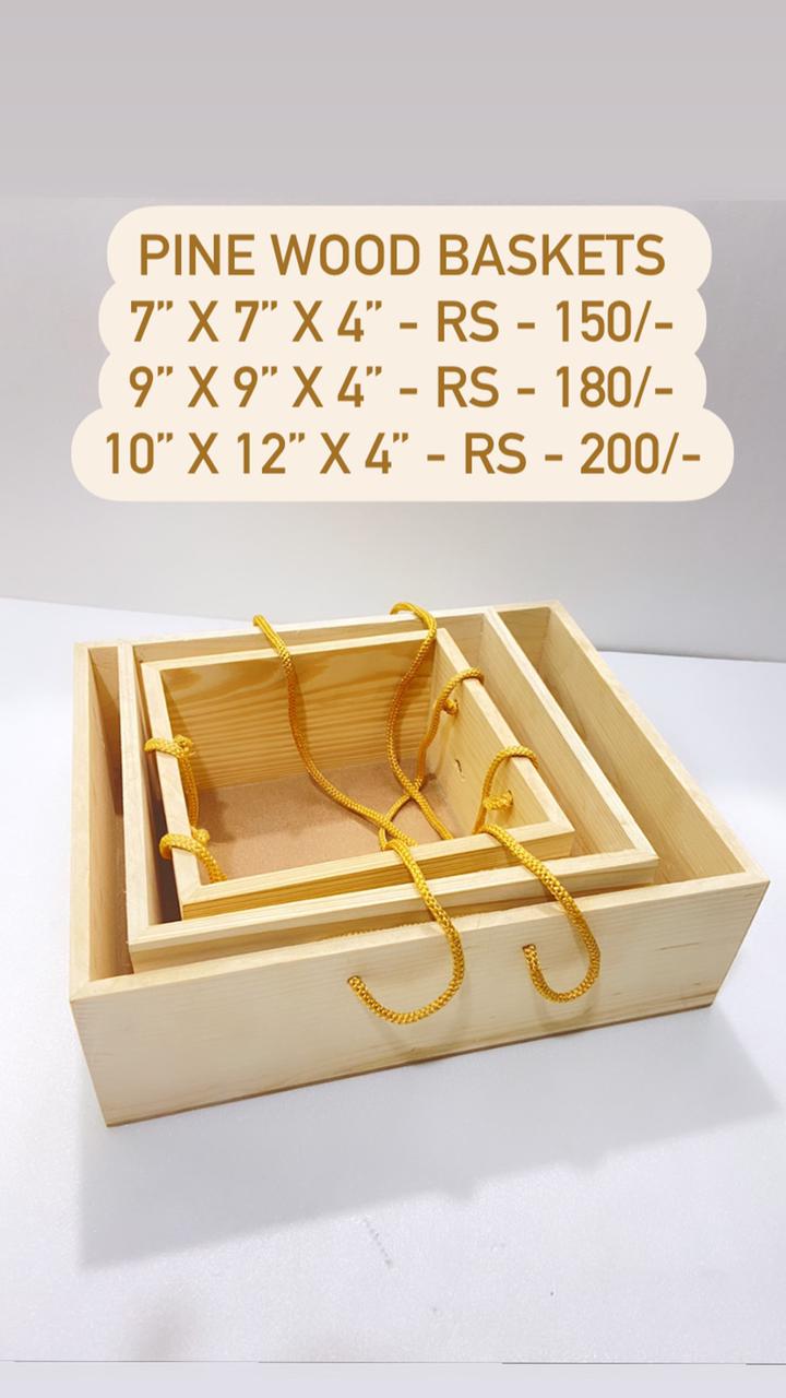 Pine Wood Basket