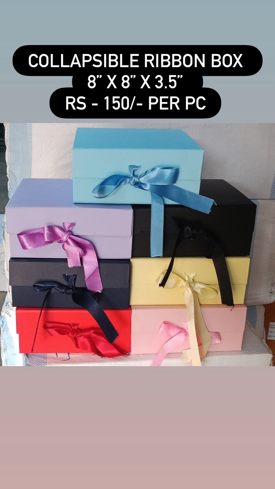 Collapsible Ribbon Gift Box