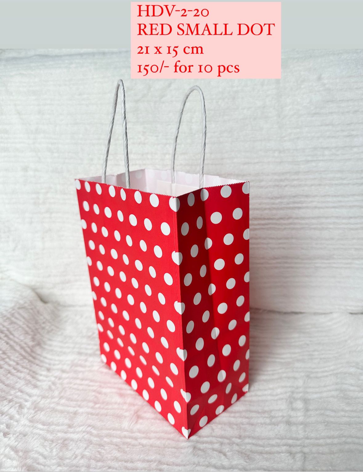 Red Small Dot Gift Bag