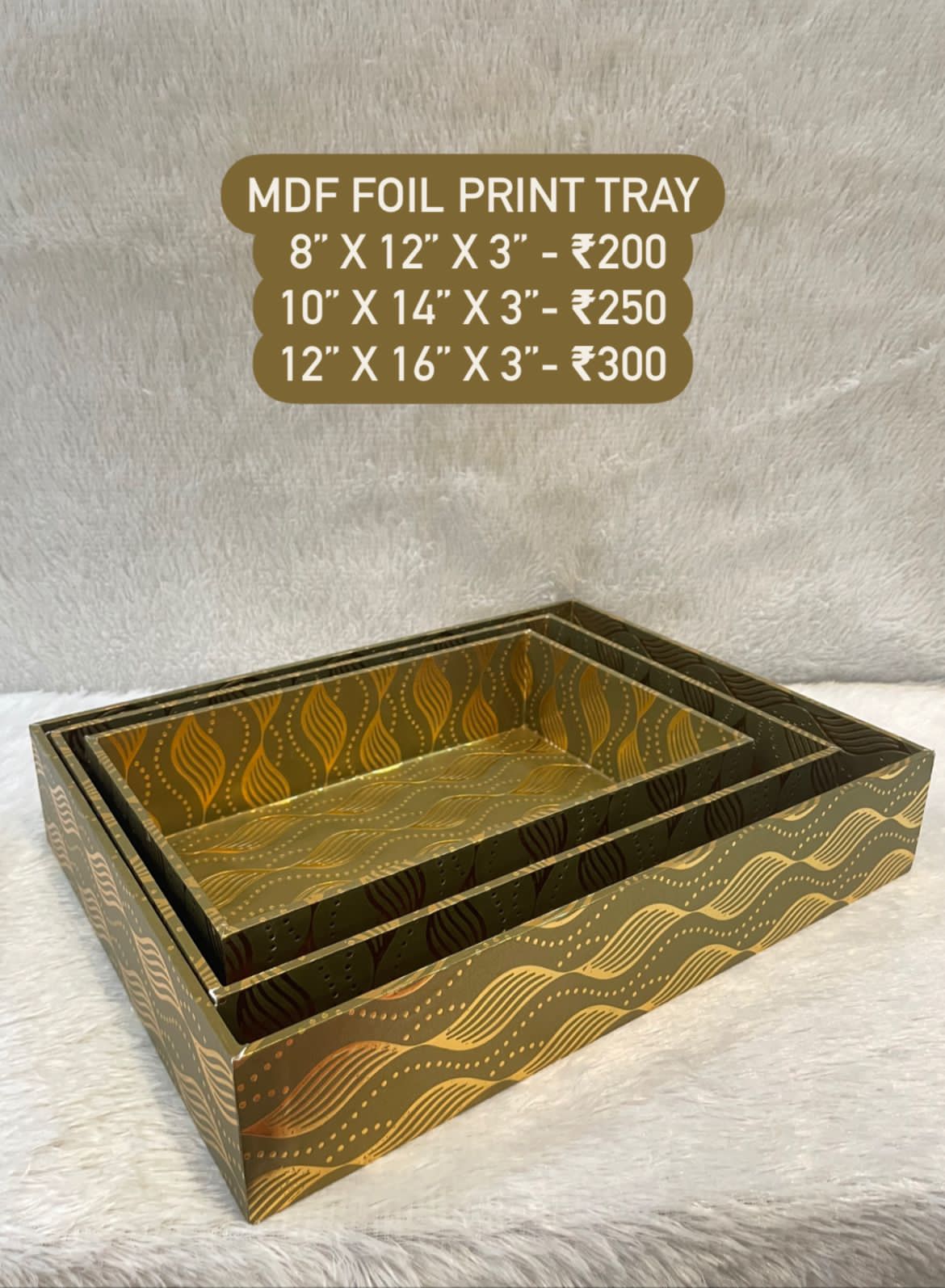 MDF Foil Print Tray