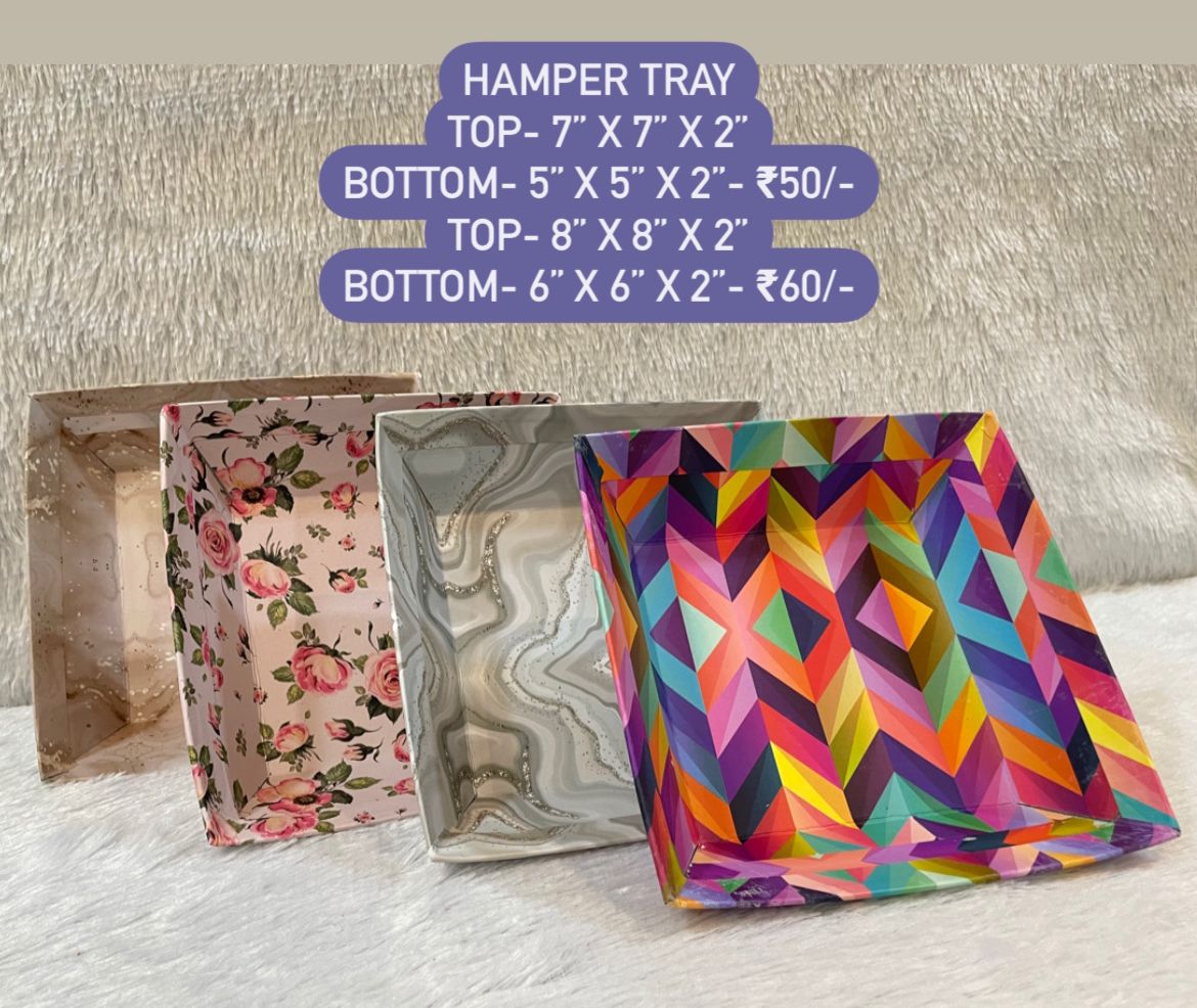 Decorative Hamper Tray Set