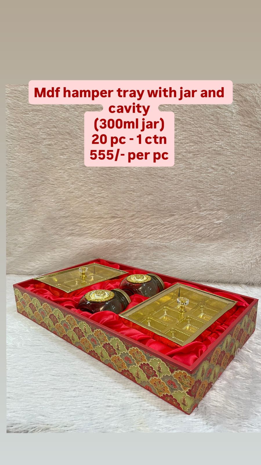 MDF Hamper Tray with Jars