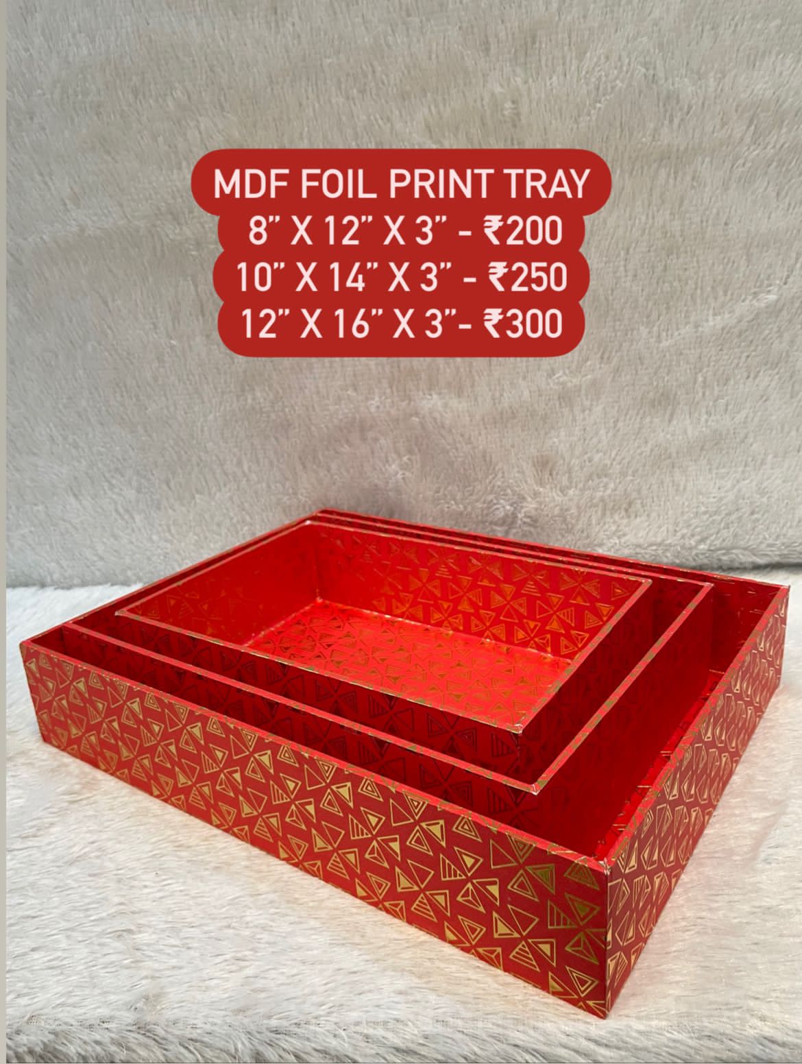 MDF Foil Print Tray