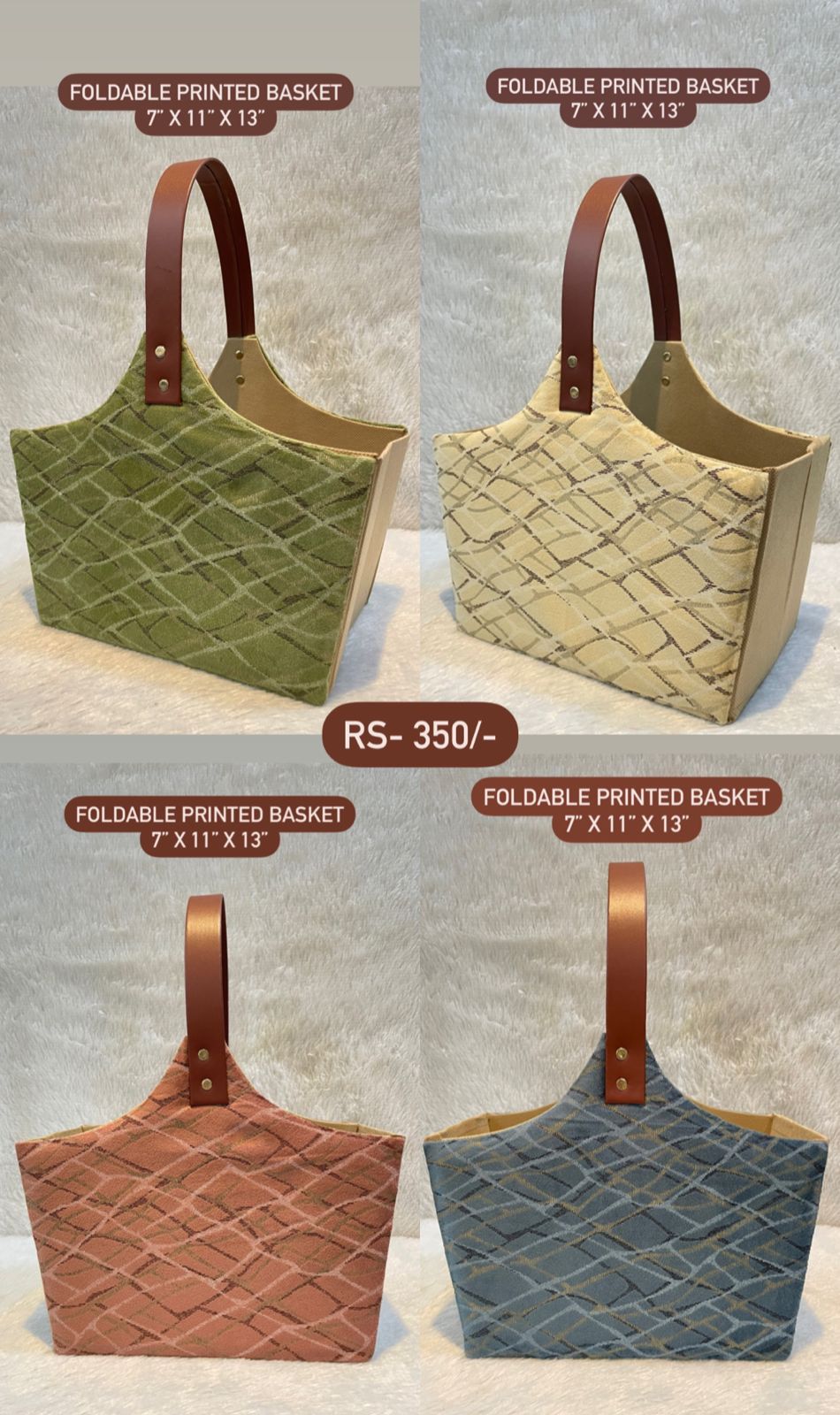 Foldable Printed Basket