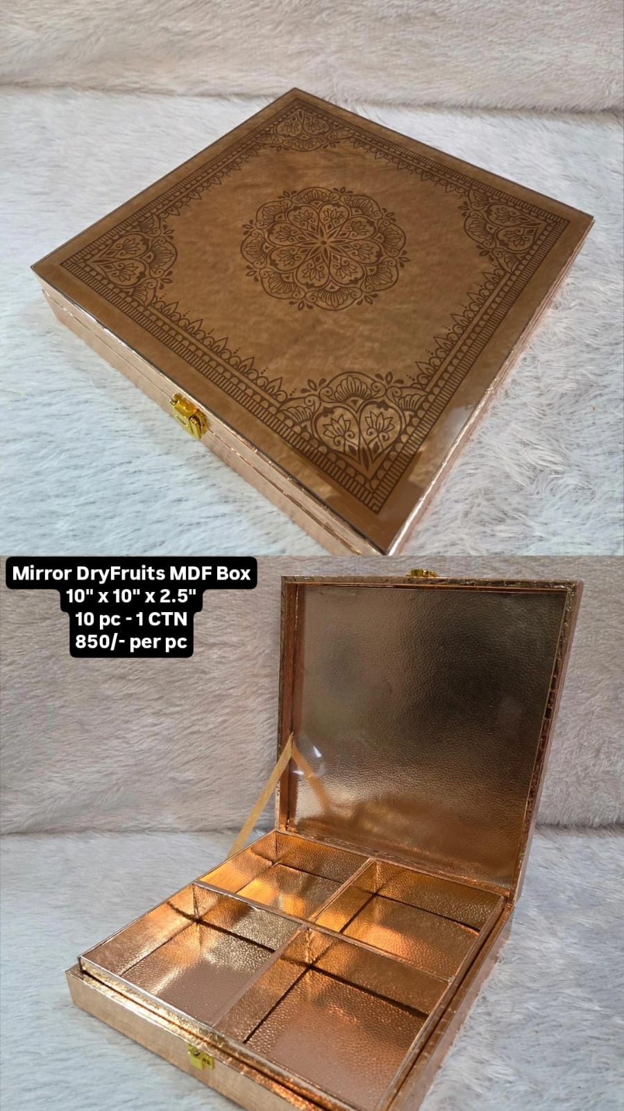 Mirror Dry Fruits MDF Box